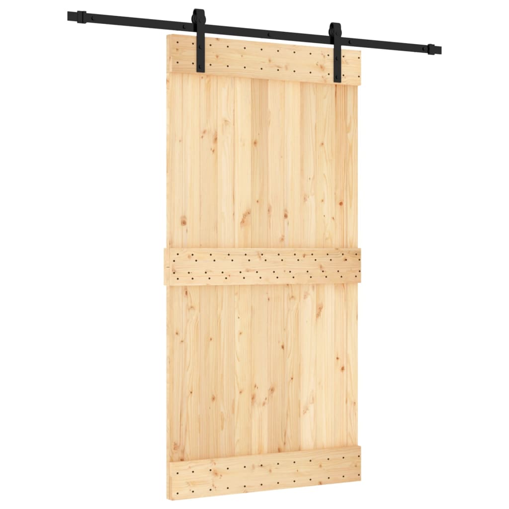 Ușă glisantă cu set feronerie, 100x210 cm, lemn masiv de pin GartenMobel Dekor