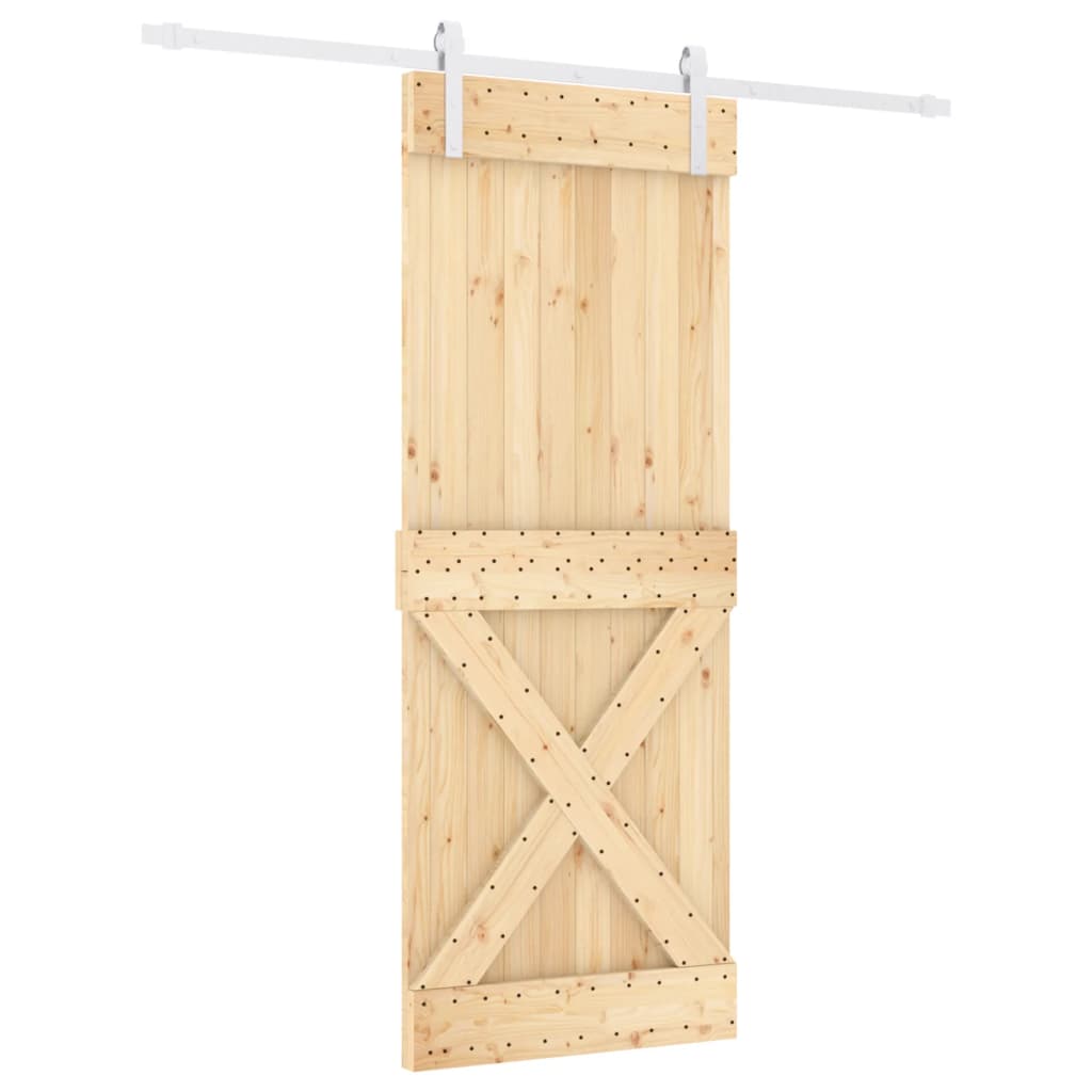 Ușă glisantă cu set de feronerie 80x210 cm, lemn masiv de pin GartenMobel Dekor