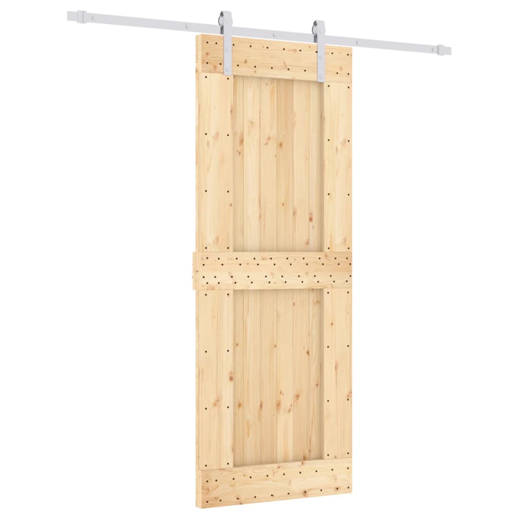 Ușă glisantă cu set de feronerie 80x210 cm, lemn masiv de pin GartenMobel Dekor