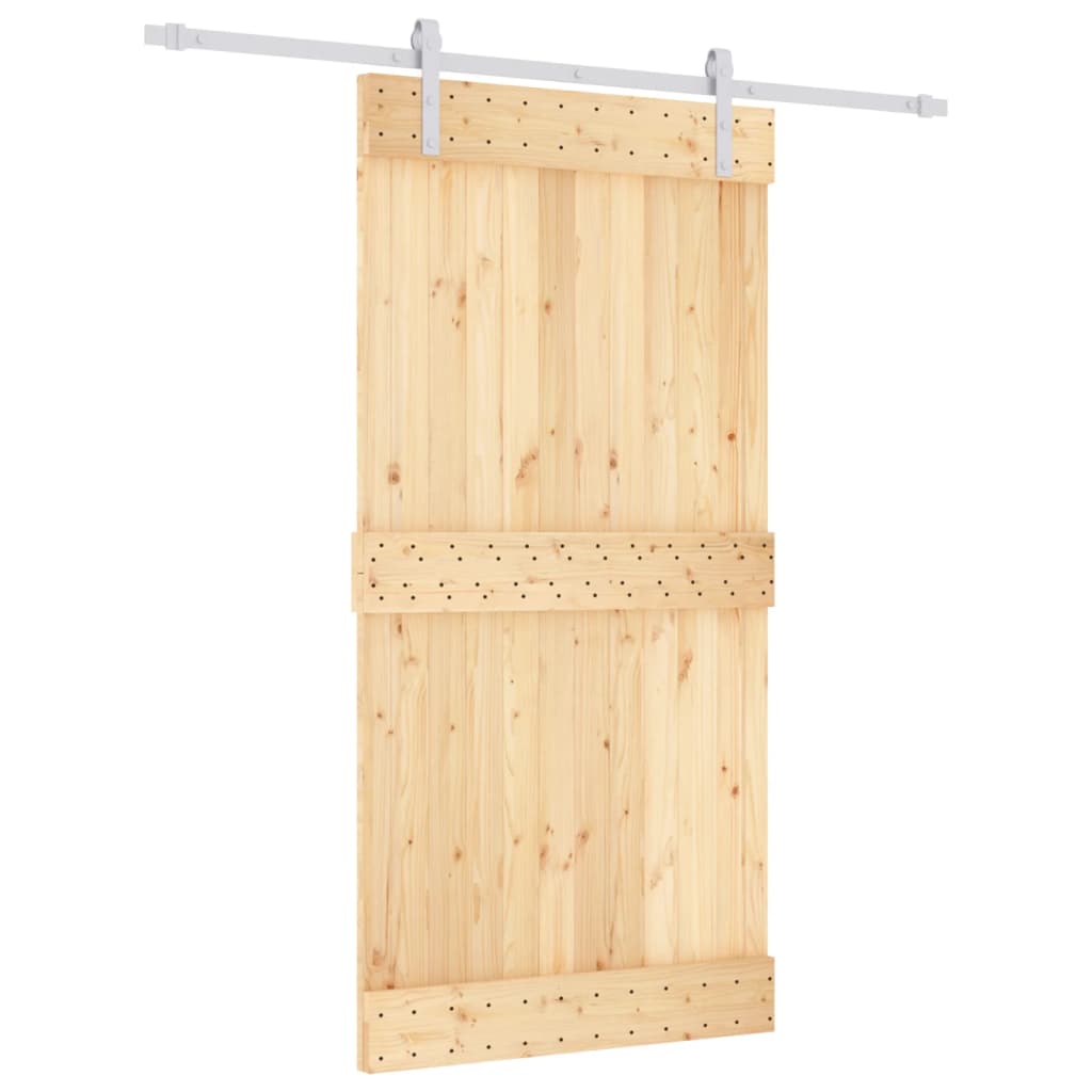Ușă glisantă cu set feronerie, 100x210 cm, lemn masiv de pin GartenMobel Dekor