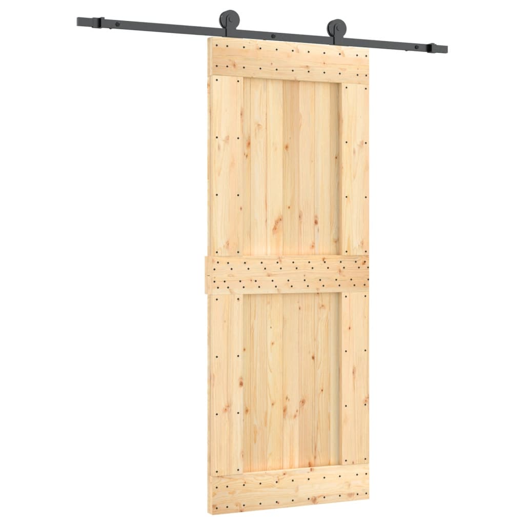 Ușă glisantă cu set de feronerie 80x210 cm, lemn masiv de pin GartenMobel Dekor