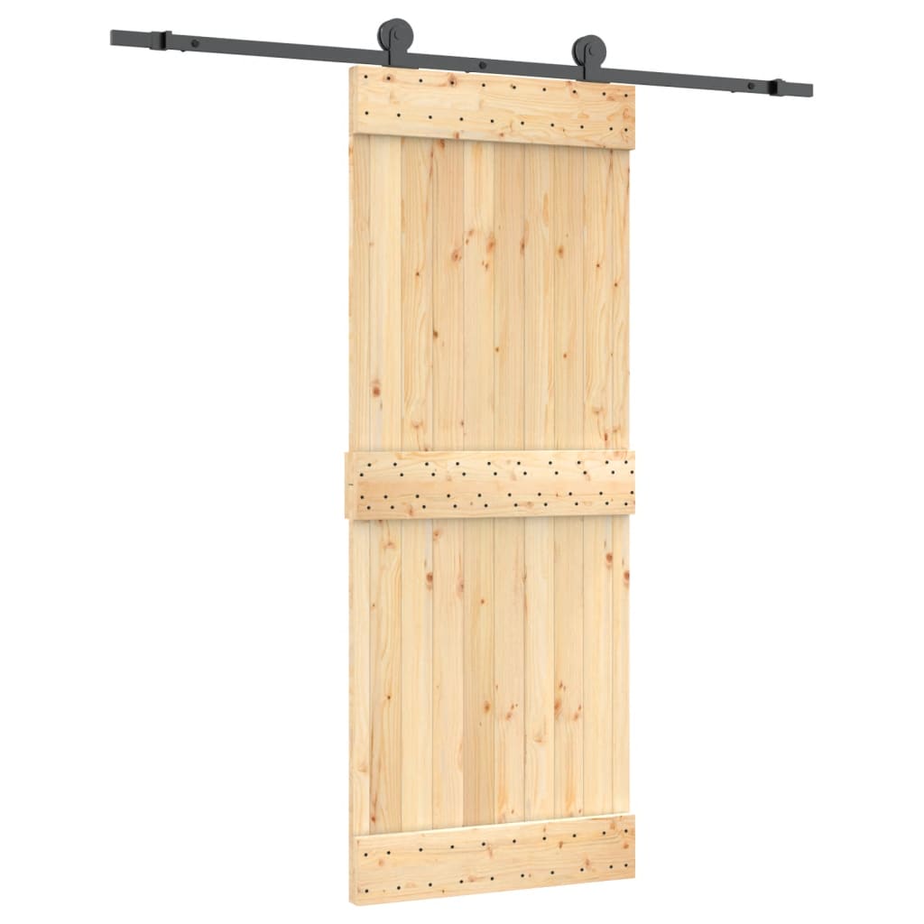 Ușă glisantă cu set de feronerie 80x210 cm, lemn masiv de pin GartenMobel Dekor
