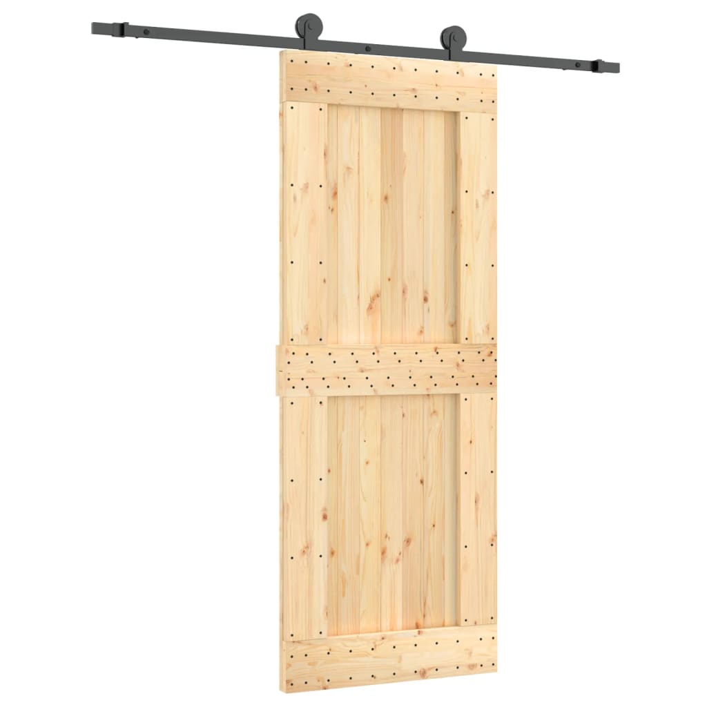Ușă glisantă cu set de feronerie 80x210 cm, lemn masiv de pin GartenMobel Dekor