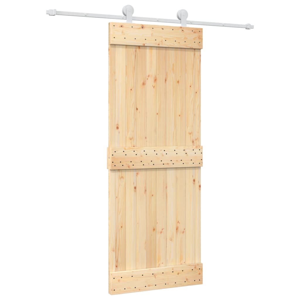 Ușă glisantă cu set de feronerie 80x210 cm, lemn masiv de pin GartenMobel Dekor