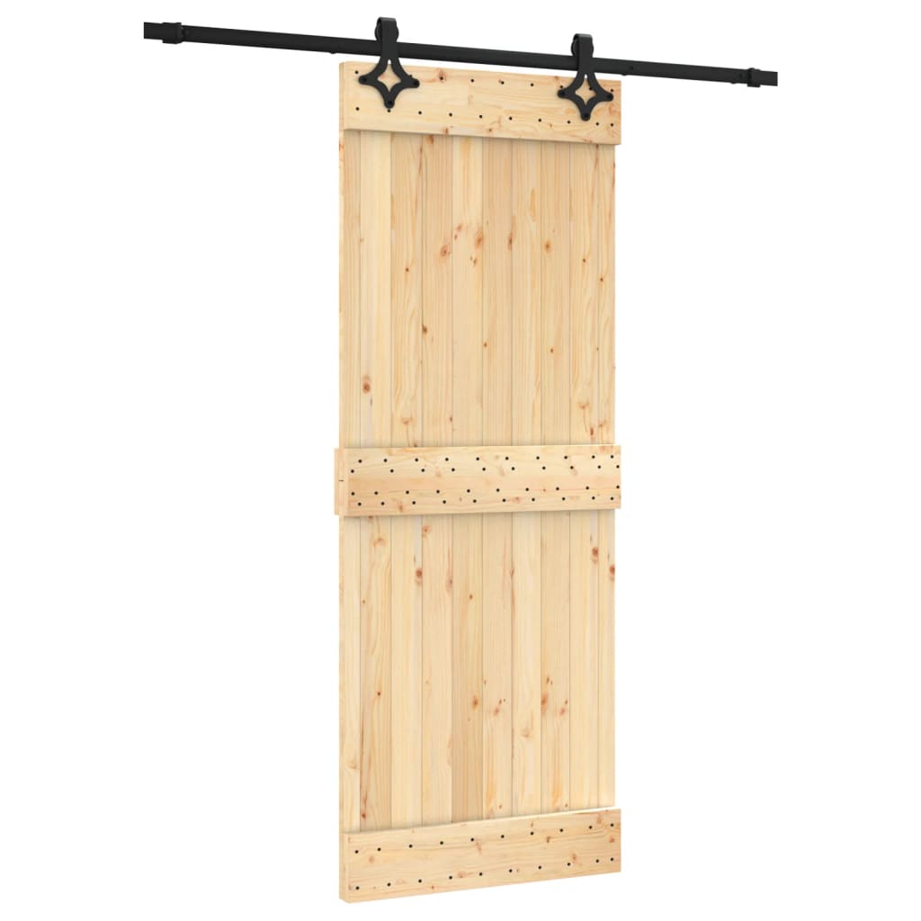 Ușă glisantă cu set de feronerie 80x210 cm, lemn masiv de pin GartenMobel Dekor