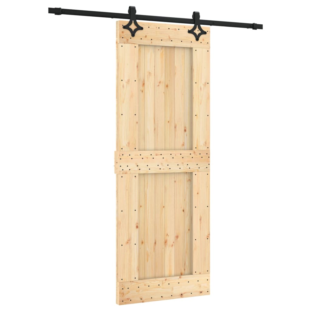 Ușă glisantă cu set de feronerie 80x210 cm, lemn masiv de pin GartenMobel Dekor