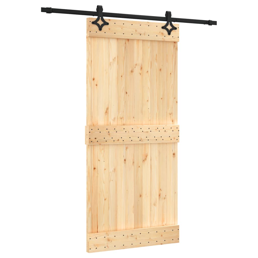 Ușă glisantă cu set de feronerie 95x210 cm, lemn masiv de pin GartenMobel Dekor