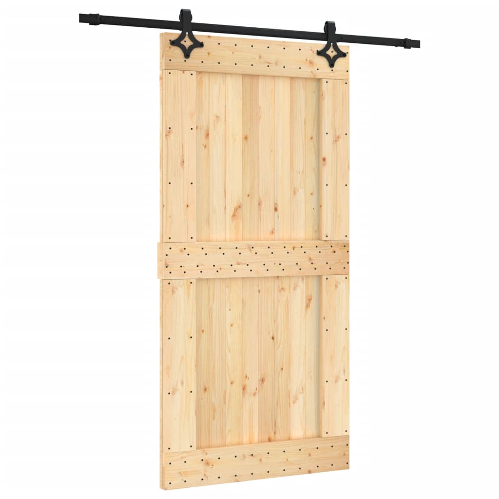 Ușă glisantă cu set feronerie, 100x210 cm, lemn masiv de pin GartenMobel Dekor