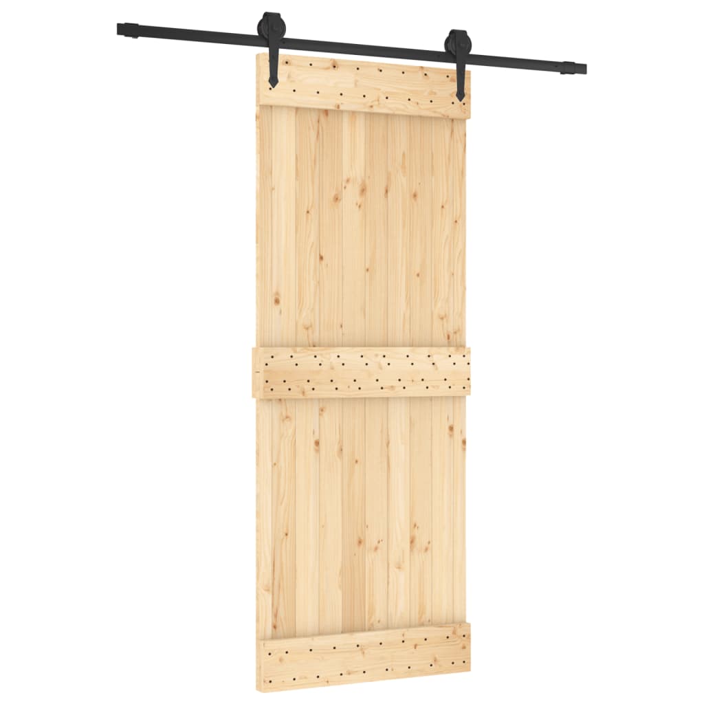 Ușă glisantă cu set de feronerie 80x210 cm, lemn masiv de pin GartenMobel Dekor