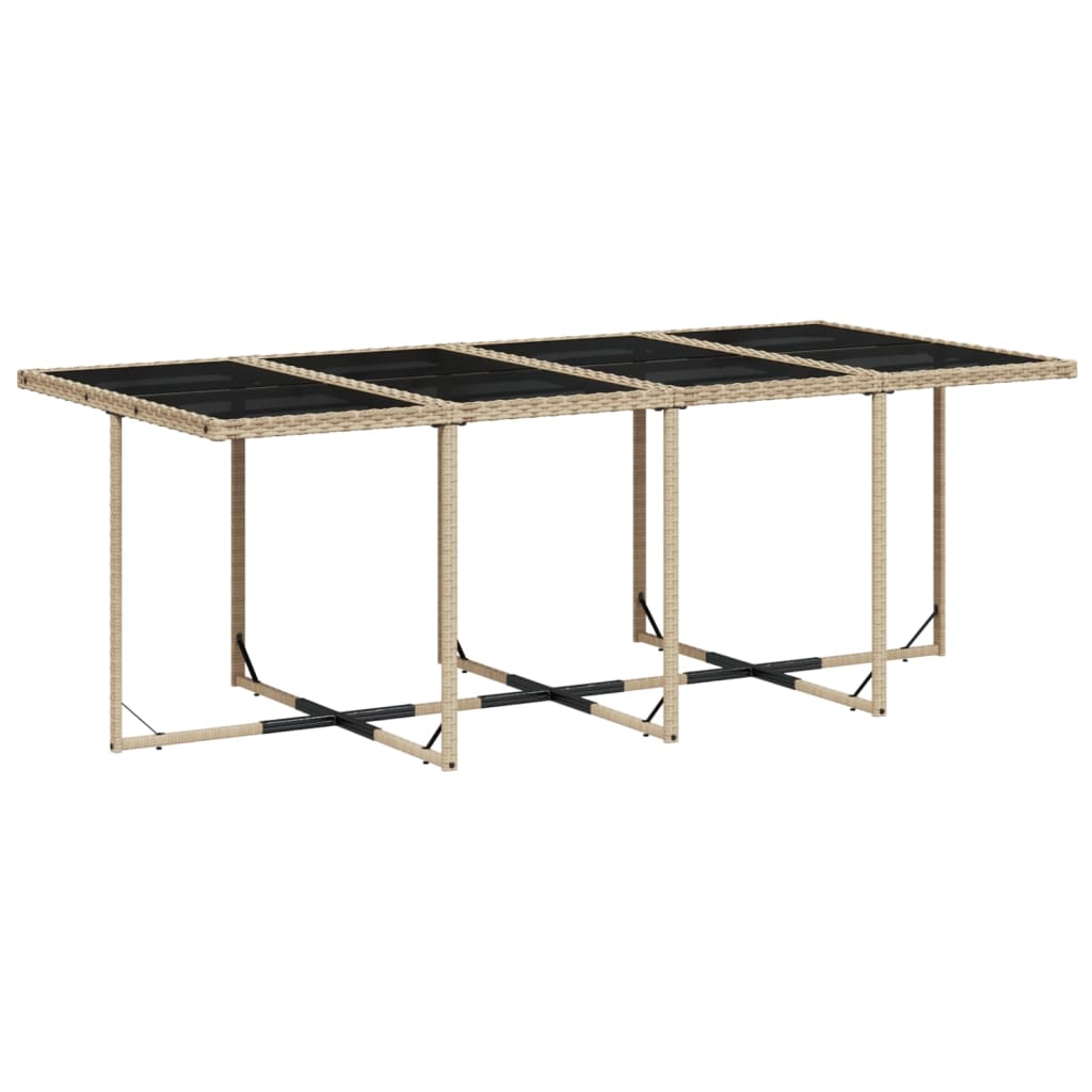 Set mobilier grădină cu perne, 13 piese, bej combinat poliratan GartenMobel Dekor