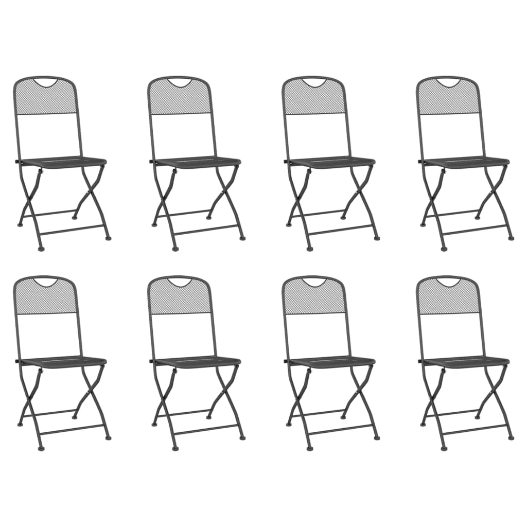 Set de masă pentru grădină, 9 piese, plasă metalică antracit GartenMobel Dekor