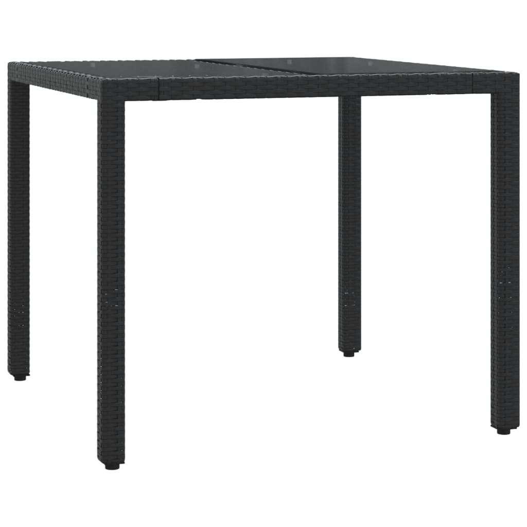 Set mobilier de grădină cu perne, 5 piese, negru, poliratan GartenMobel Dekor