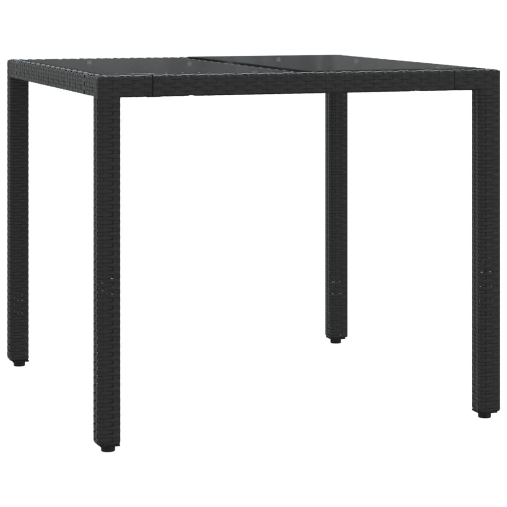 Set mobilier de grădină cu perne, 5 piese, negru, poliratan GartenMobel Dekor