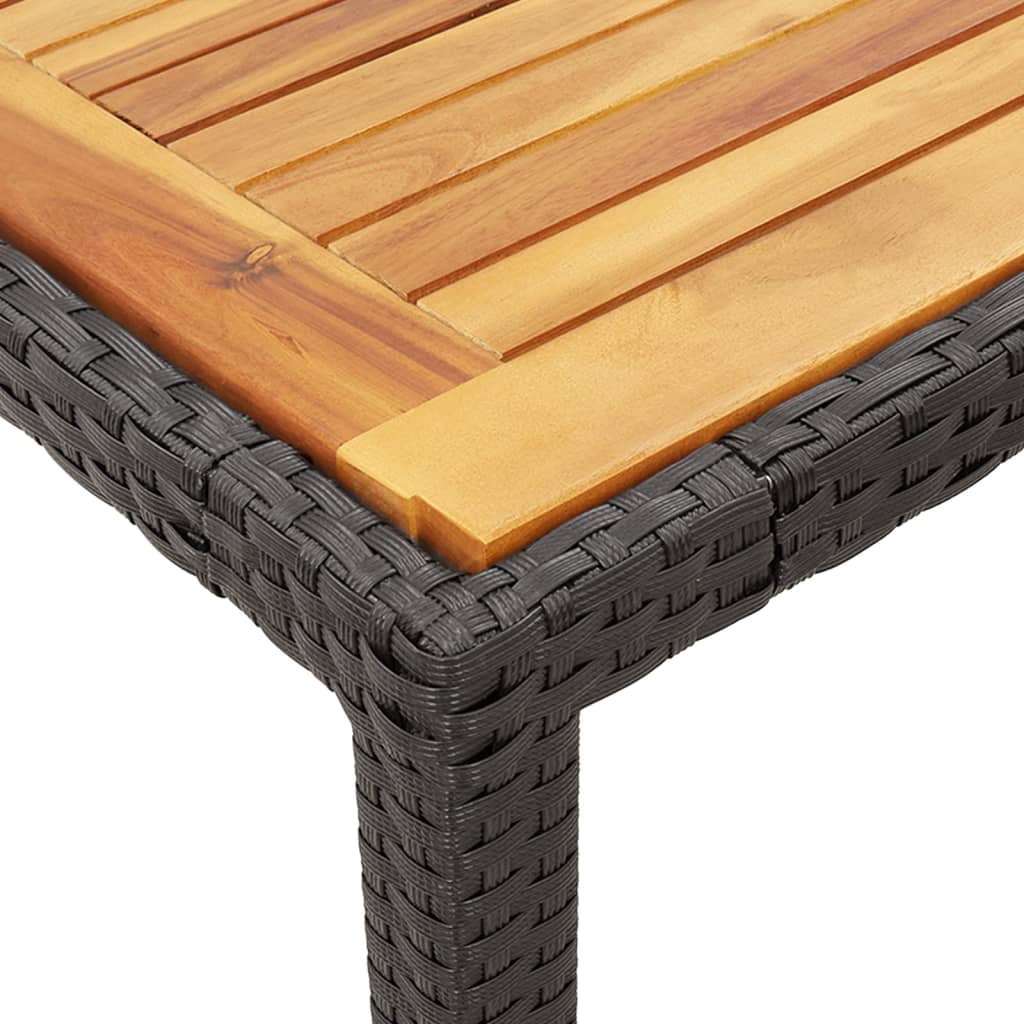 Set mobilier de grădină cu perne, 7 piese, negru, poliratan GartenMobel Dekor