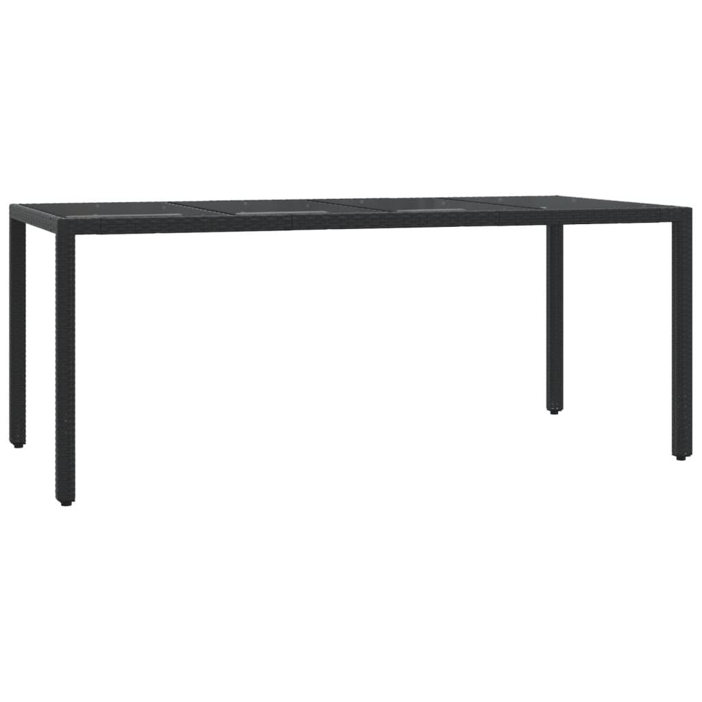 Set mobilier de grădină cu perne, 7 piese, negru, poliratan GartenMobel Dekor
