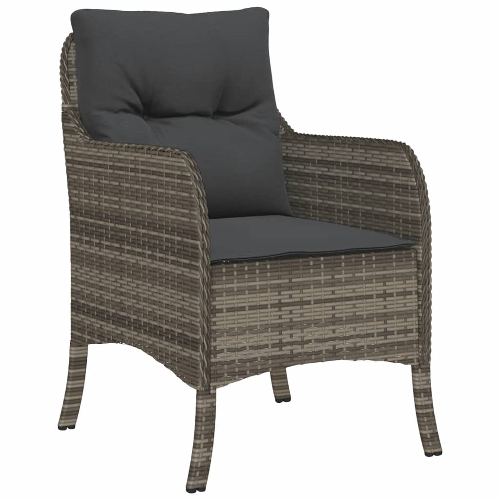 Set mobilier de grădină cu perne, 5 piese, gri, poliratan GartenMobel Dekor
