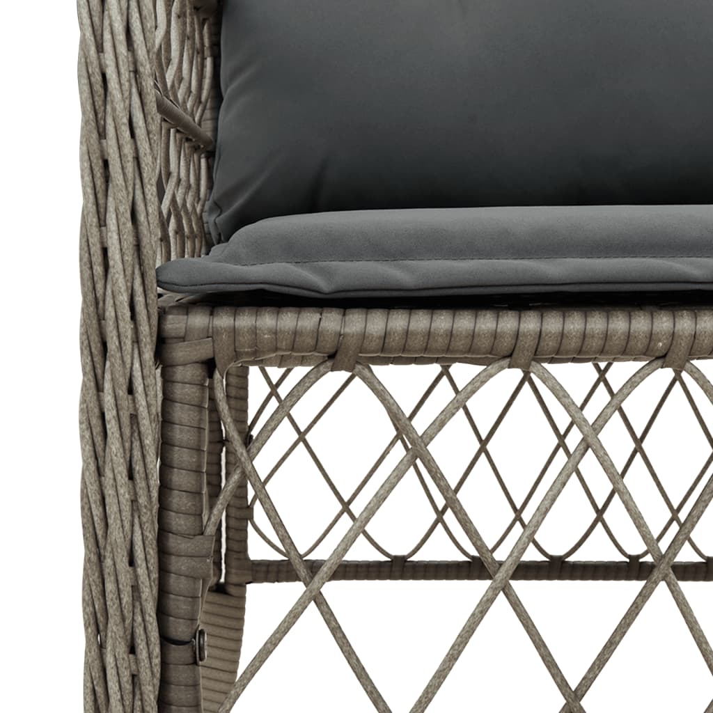 Set mobilier de grădină cu perne, 7 piese, gri, poliratan GartenMobel Dekor