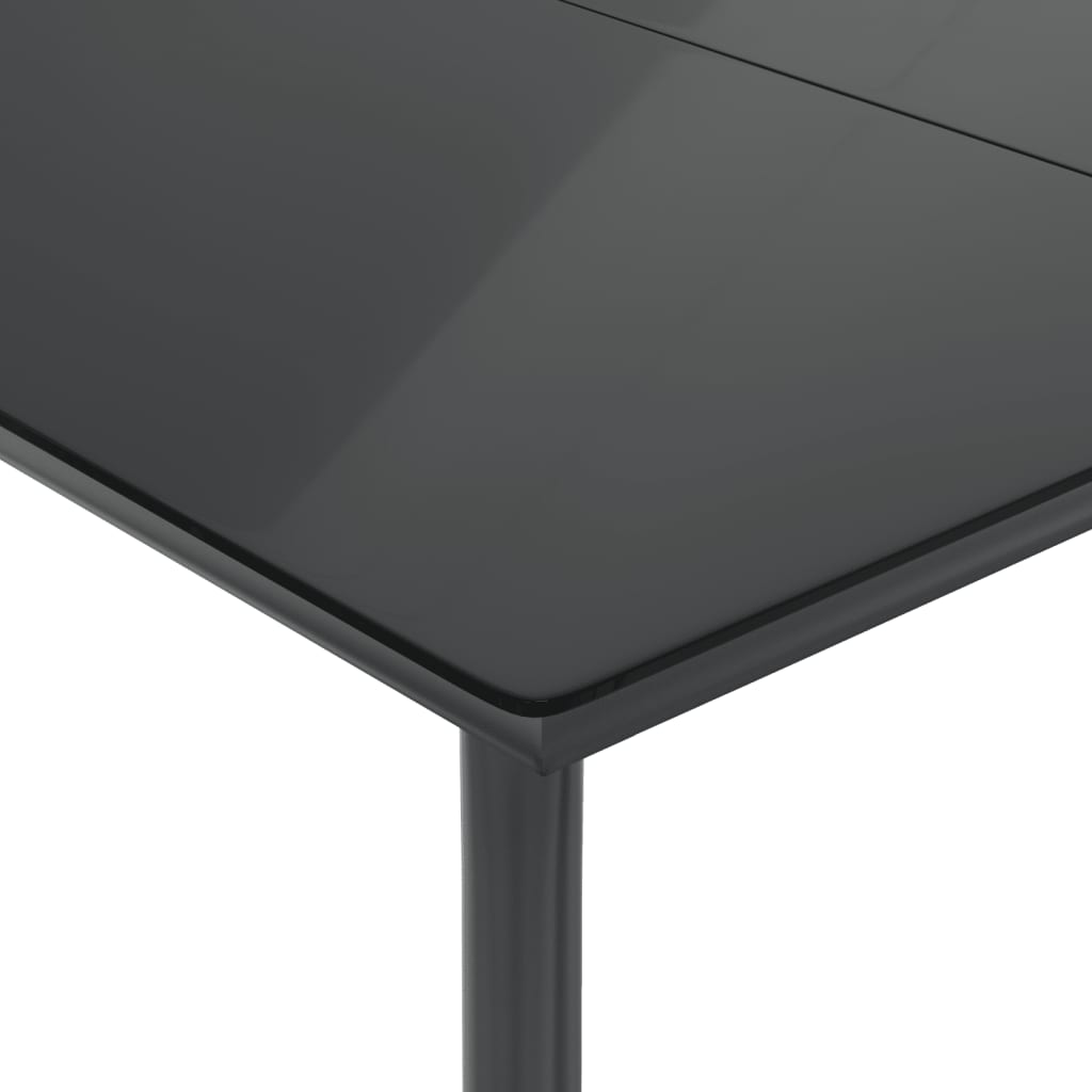 Set mobilier de grădină cu perne, 7 piese, negru, poliratan GartenMobel Dekor