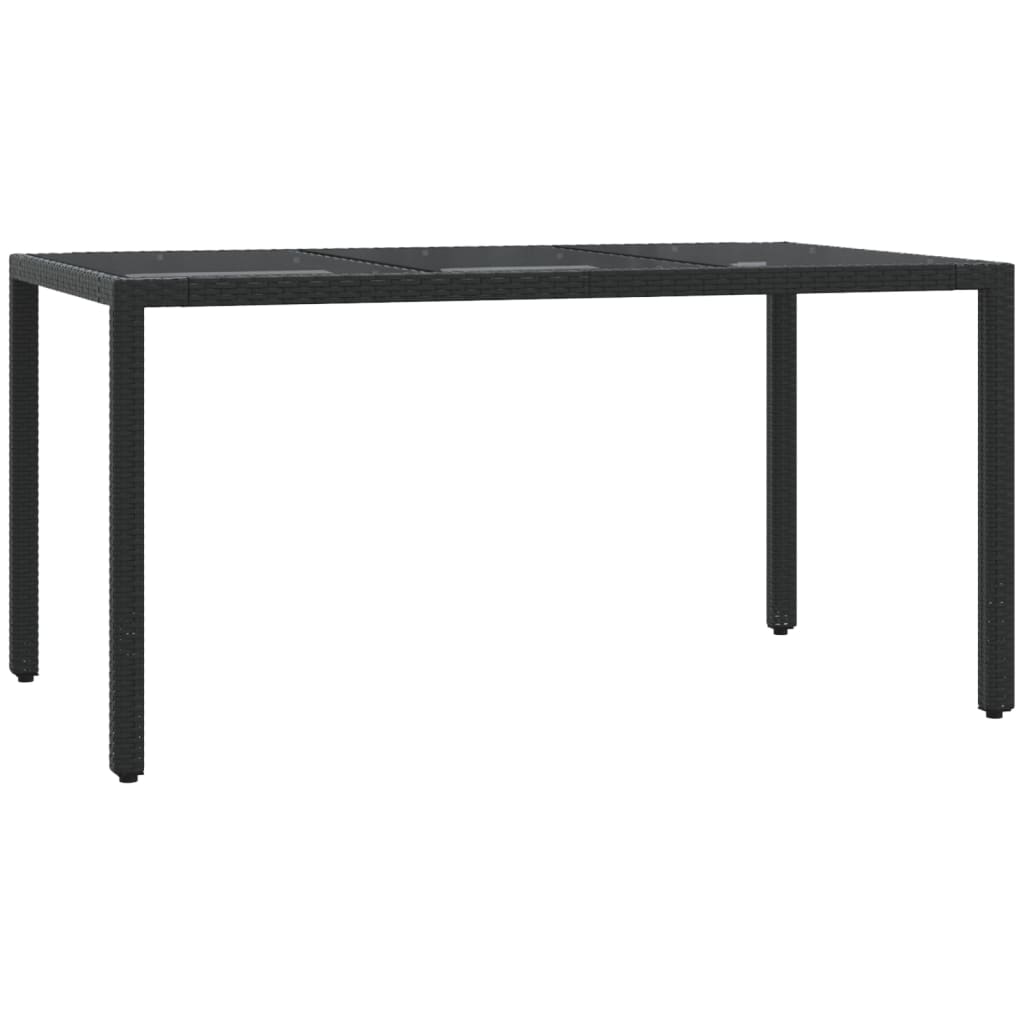 Set mobilier de grădină cu perne, 7 piese, negru, poliratan GartenMobel Dekor