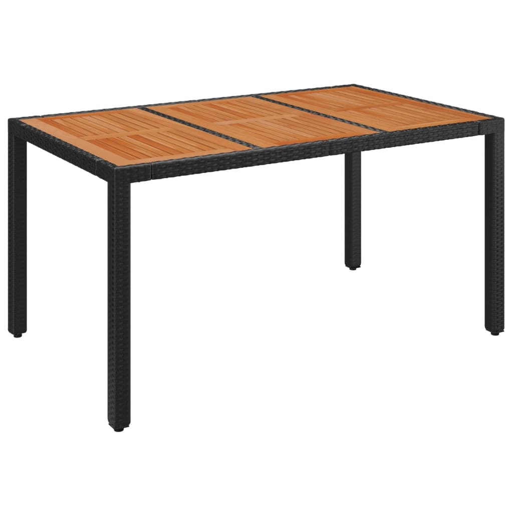 Set mobilier de grădină cu perne, 7 piese, negru, poliratan GartenMobel Dekor