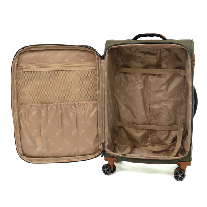 Troler Ella Icon Atena Verde Textil, 67X41X27 cm ComfortTravel Luggage