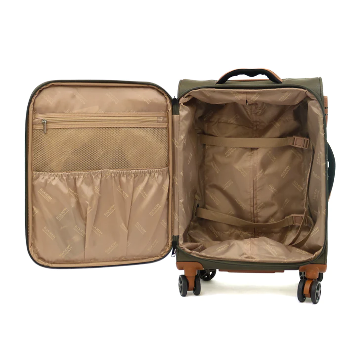 Troler Ella Icon Atena Verde Textil 55X36X22 cm ComfortTravel Luggage