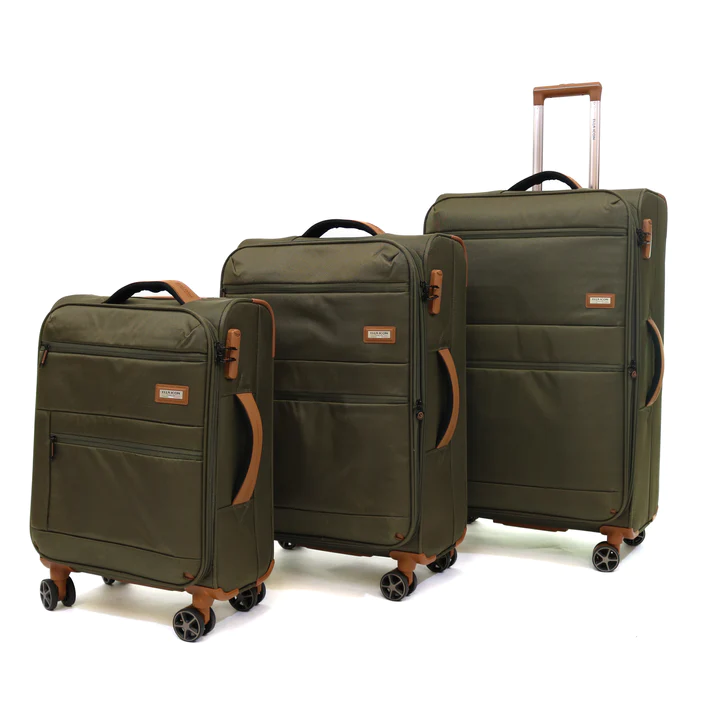 Troler Ella Icon Atena Verde Textil, 67X41X27 cm ComfortTravel Luggage