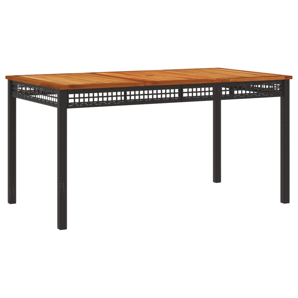 Set mobilier de grădină cu perne, 7 piese, negru, poliratan GartenMobel Dekor
