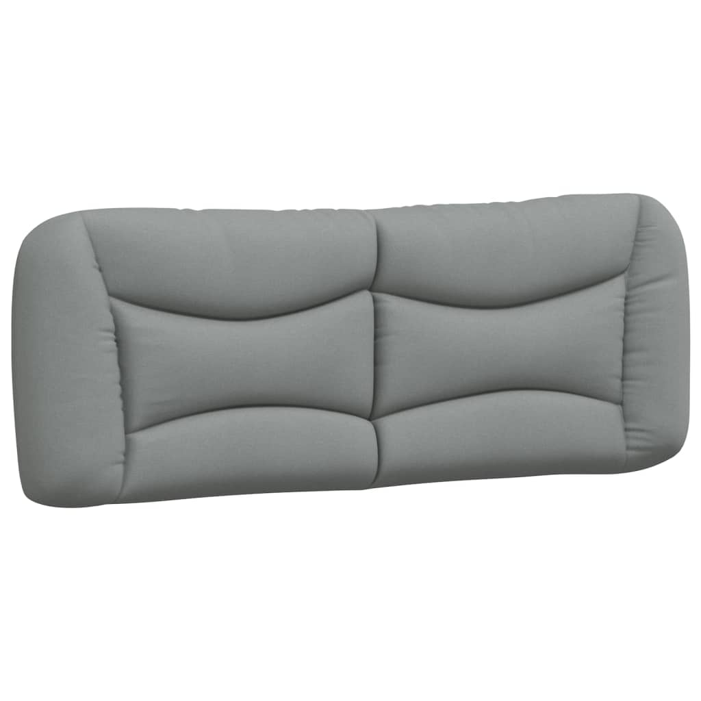Cadru de pat cu lumini LED, gri deschis, 140x190 cm, textil GartenMobel Dekor
