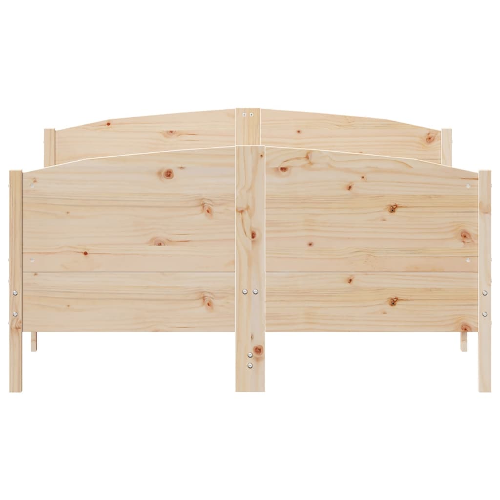 Cadru de pat cu tăblie, 150x200 cm lemn masiv pin GartenMobel Dekor
