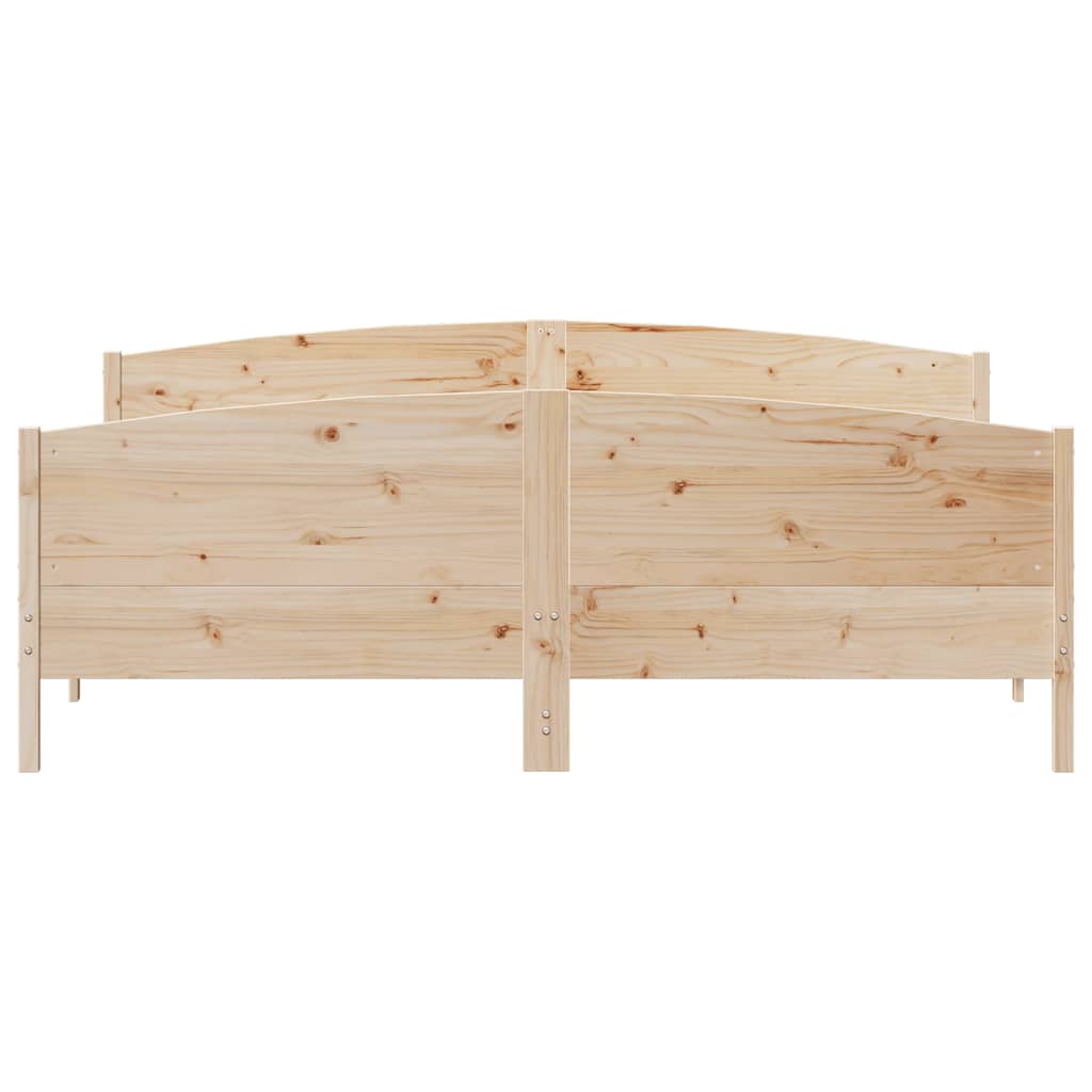 Cadru pat cu tăblie 200x200 cm, lemn masiv de pin GartenMobel Dekor