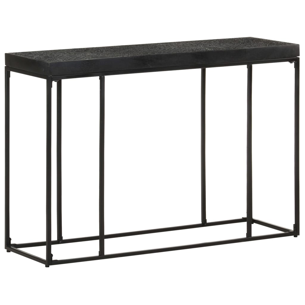 Masă consolă, negru, 110x35x76 cm, lemn masiv acacia și mango GartenMobel Dekor