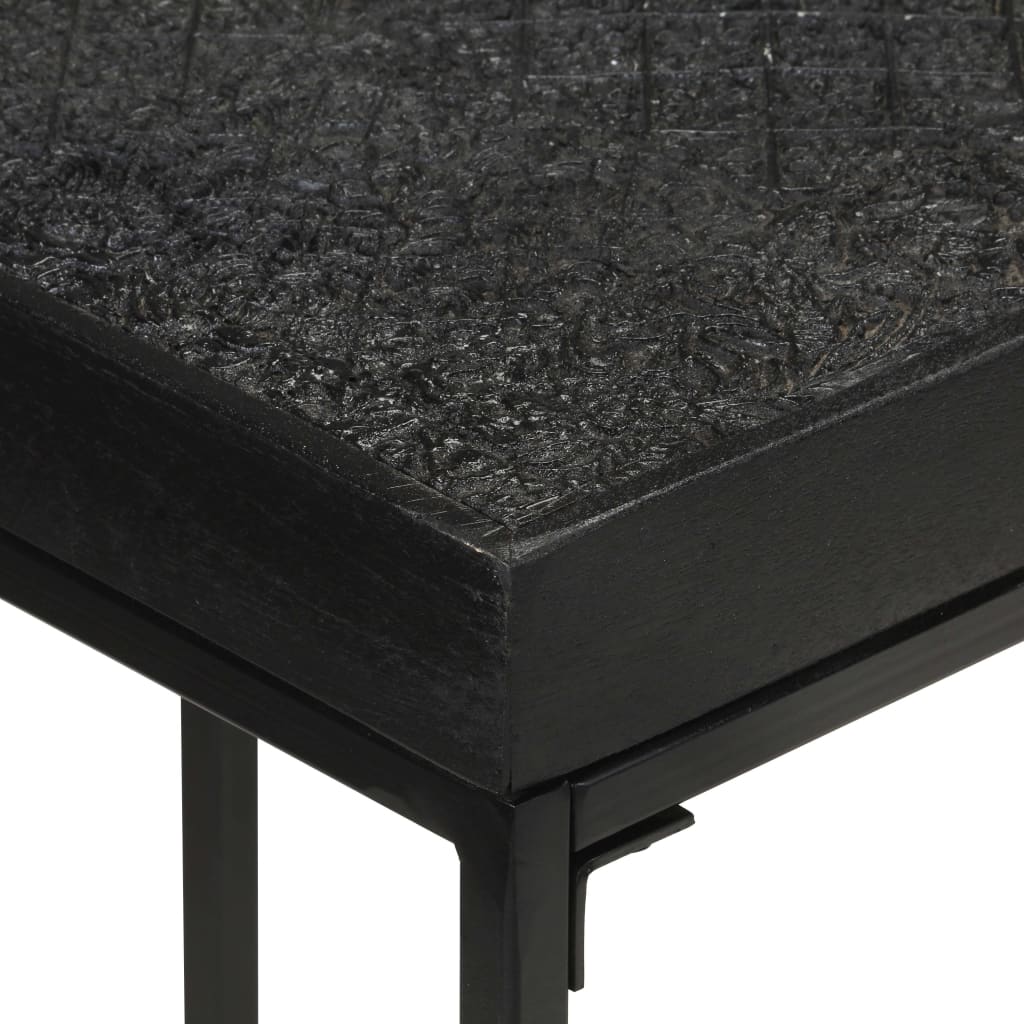 Masă consolă, negru, 110x35x76 cm, lemn masiv acacia și mango GartenMobel Dekor