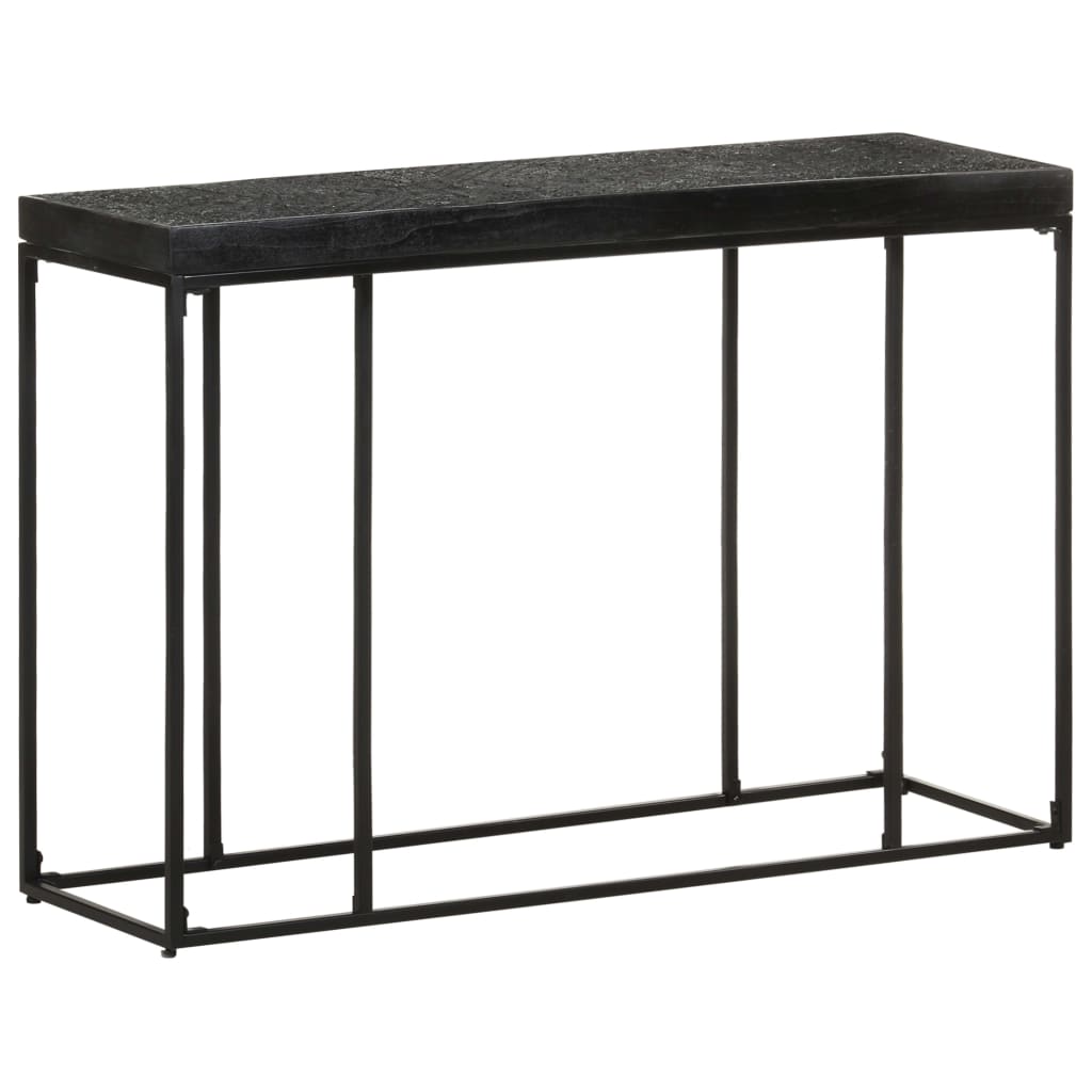 Masă consolă, negru, 110x35x76 cm, lemn masiv acacia și mango GartenMobel Dekor