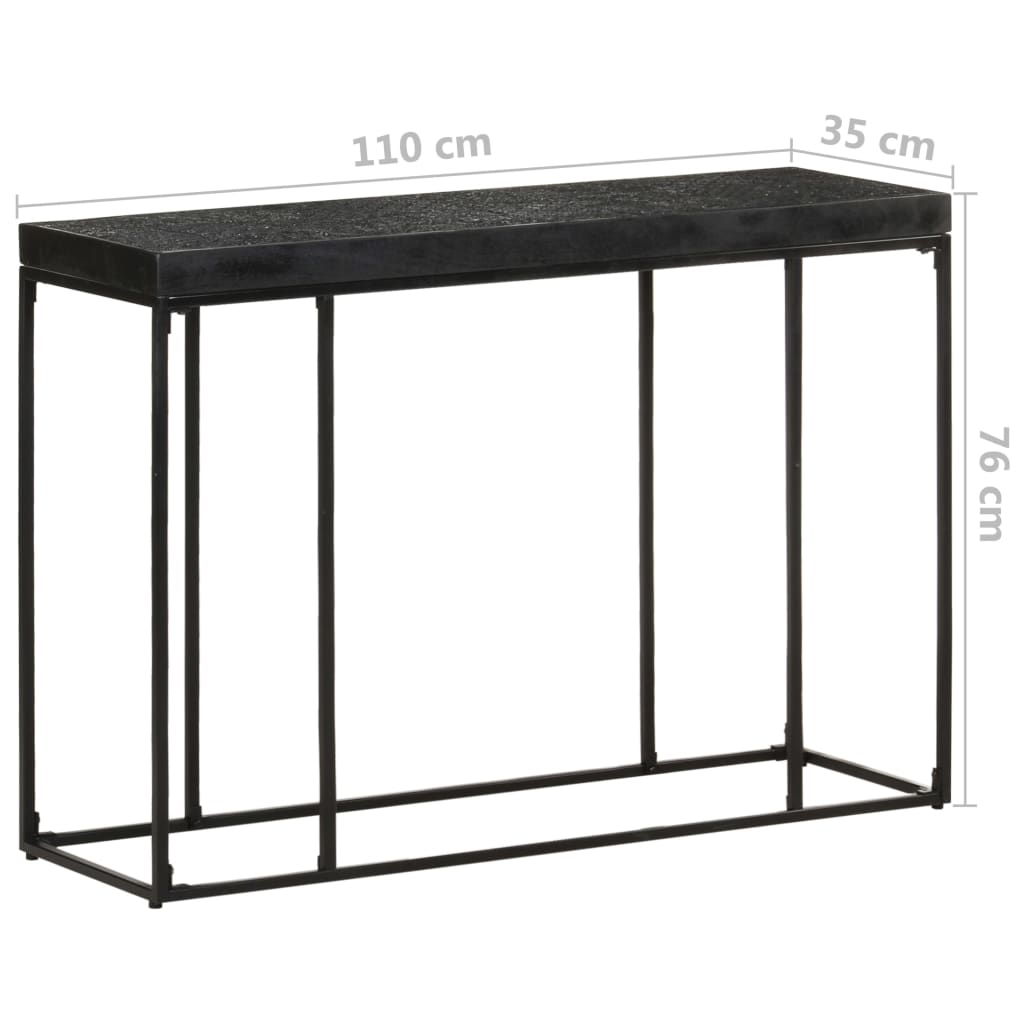 Masă consolă, negru, 110x35x76 cm, lemn masiv acacia și mango GartenMobel Dekor