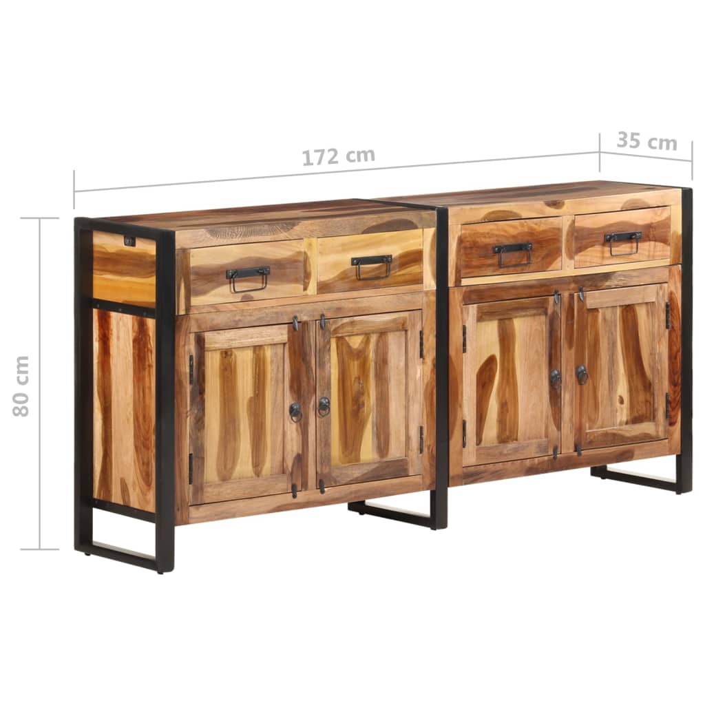 Servantă, 172x35x80 cm, lemn masiv acacia cu finisaj miere GartenMobel Dekor