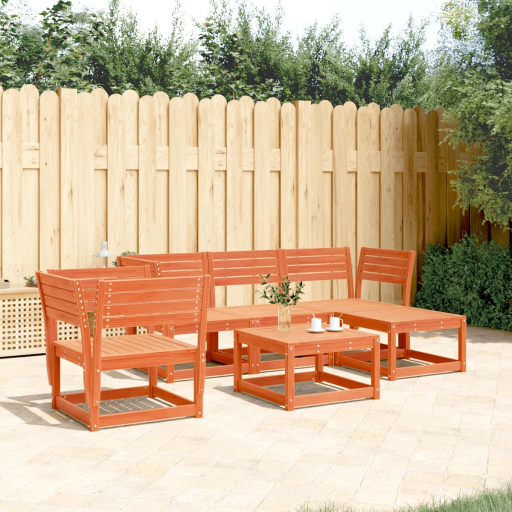Set mobilier pentru grădină 4 piese,maro ceruit, lemn masiv pin GartenMobel Dekor