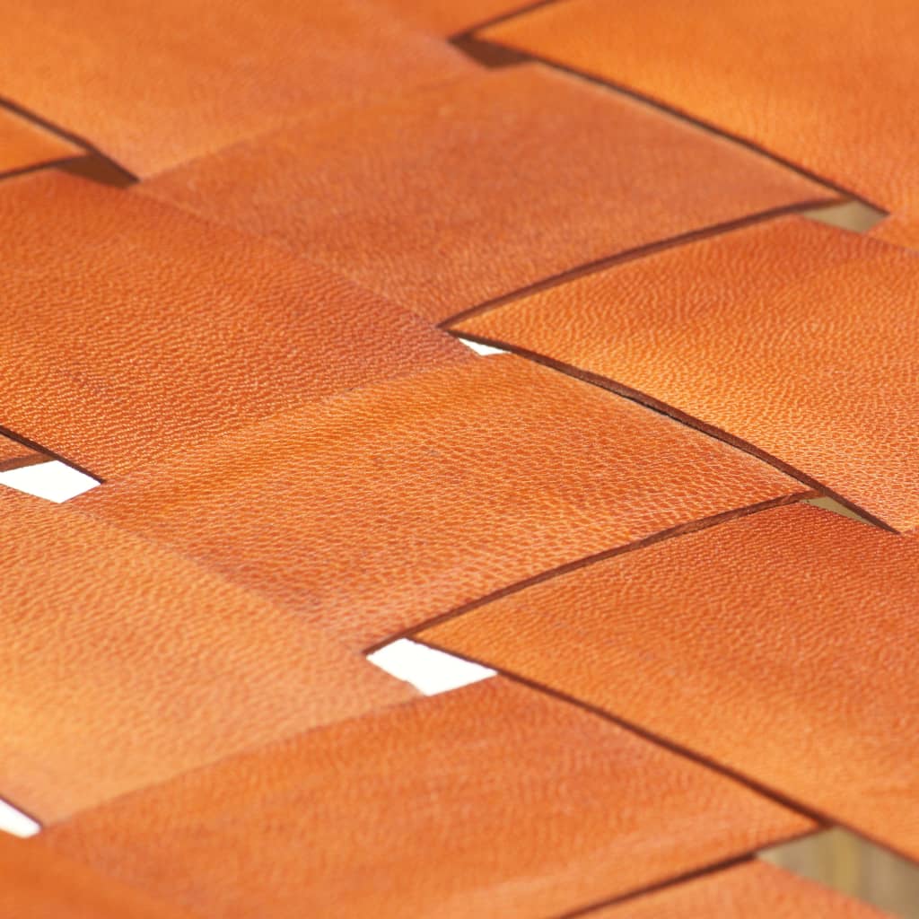 Scaune de bar, 2 buc., maro, 60 cm, piele naturală GartenMobel Dekor