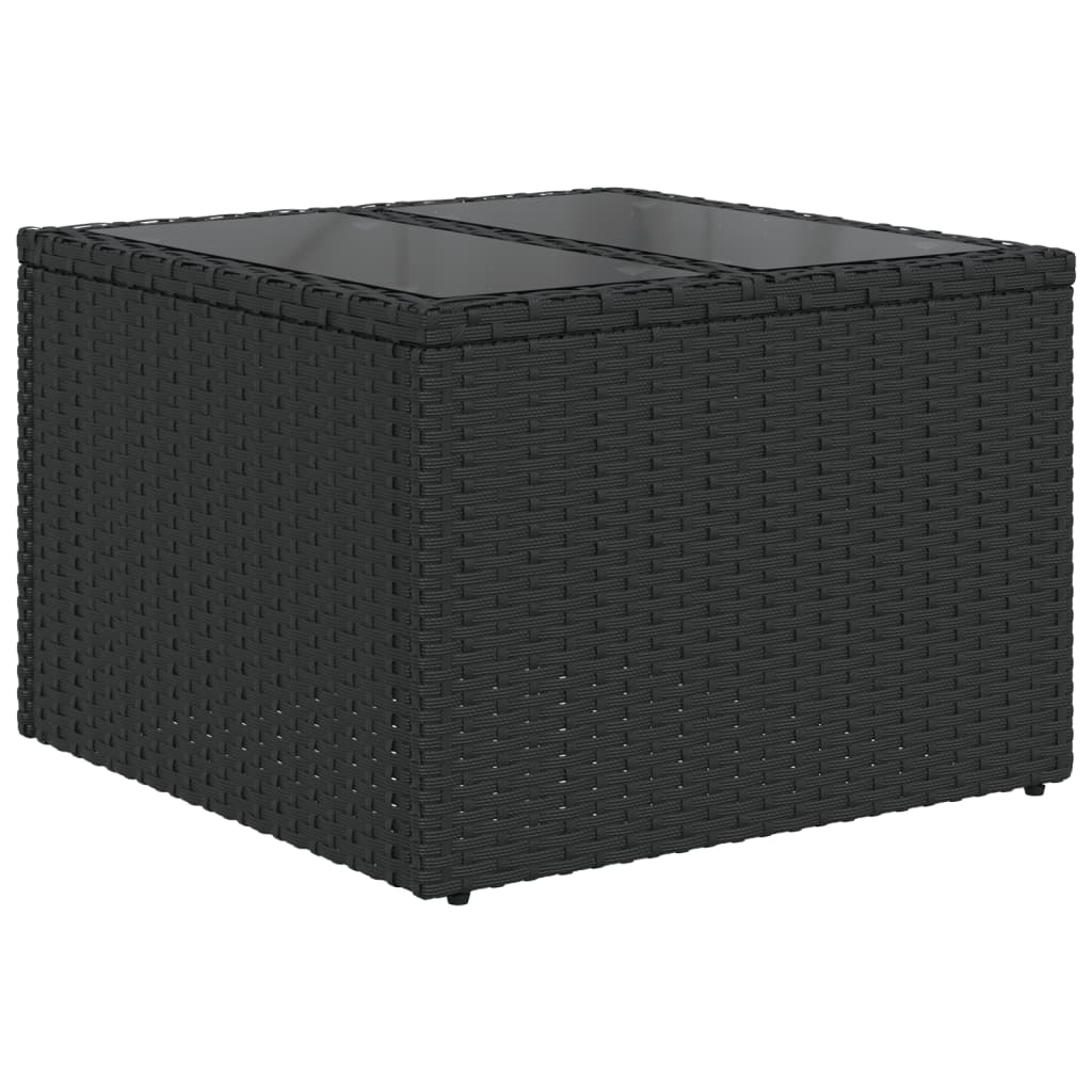 Set mobilier de grădină cu perne, 5 piese, negru, poliratan GartenMobel Dekor