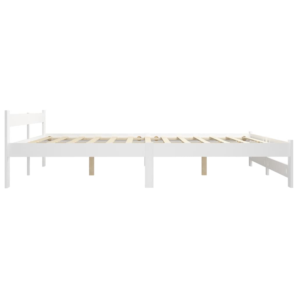 Cadru de pat, alb, 160 x 200 cm, lemn masiv de pin GartenMobel Dekor