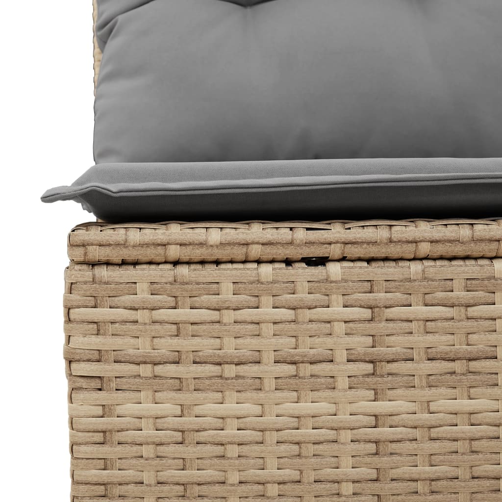 Set canapele de grădină, 4 piese, cu perne, bej, poliratan GartenMobel Dekor
