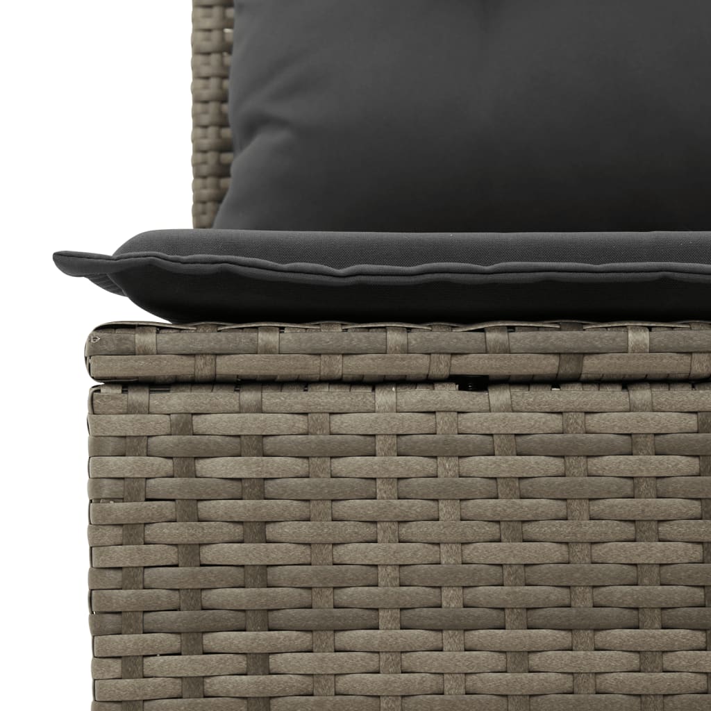 Set canapele de grădină, 7 piese, cu perne, gri, poliratan GartenMobel Dekor