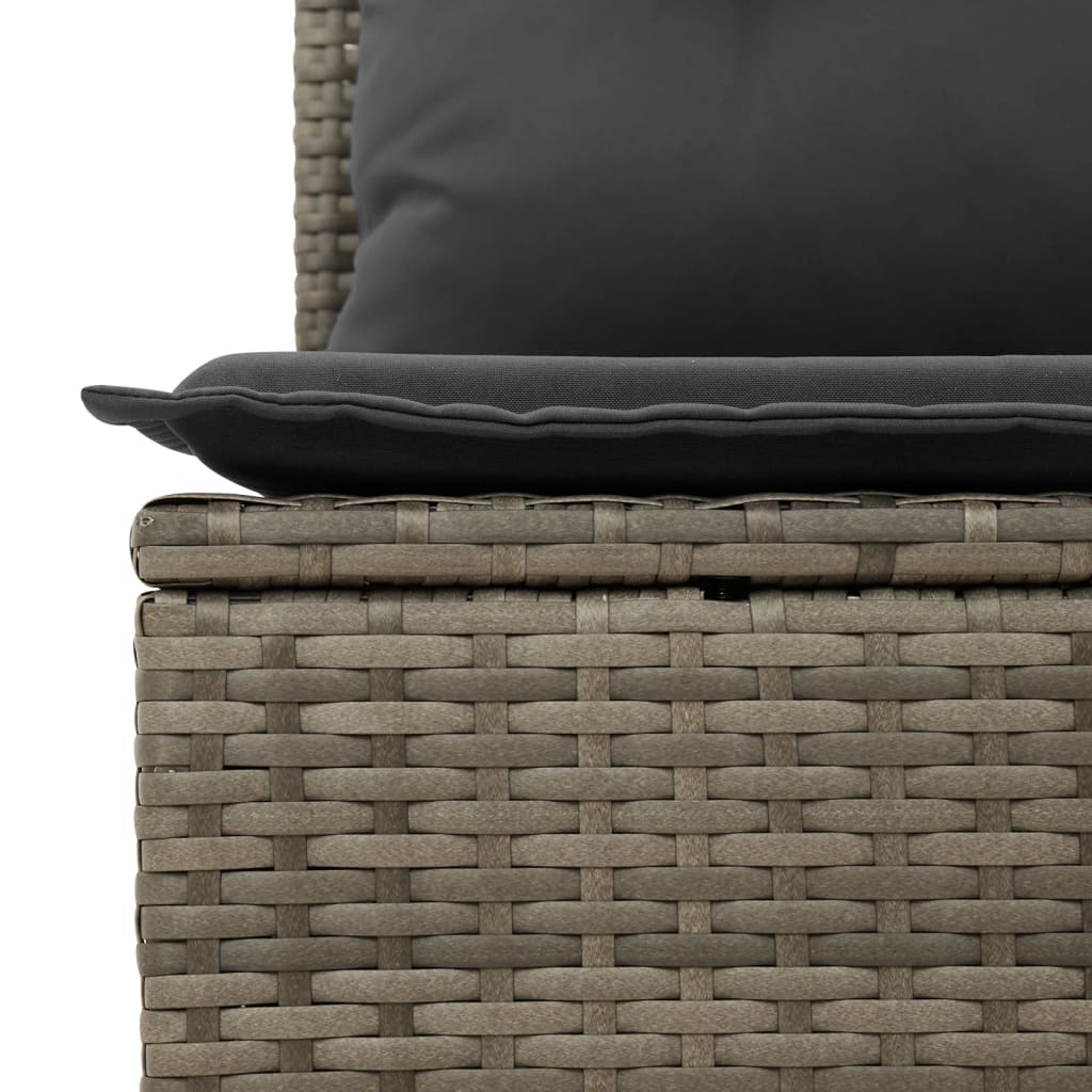 Set canapele de grădină, 7 piese, cu perne, gri, poliratan GartenMobel Dekor