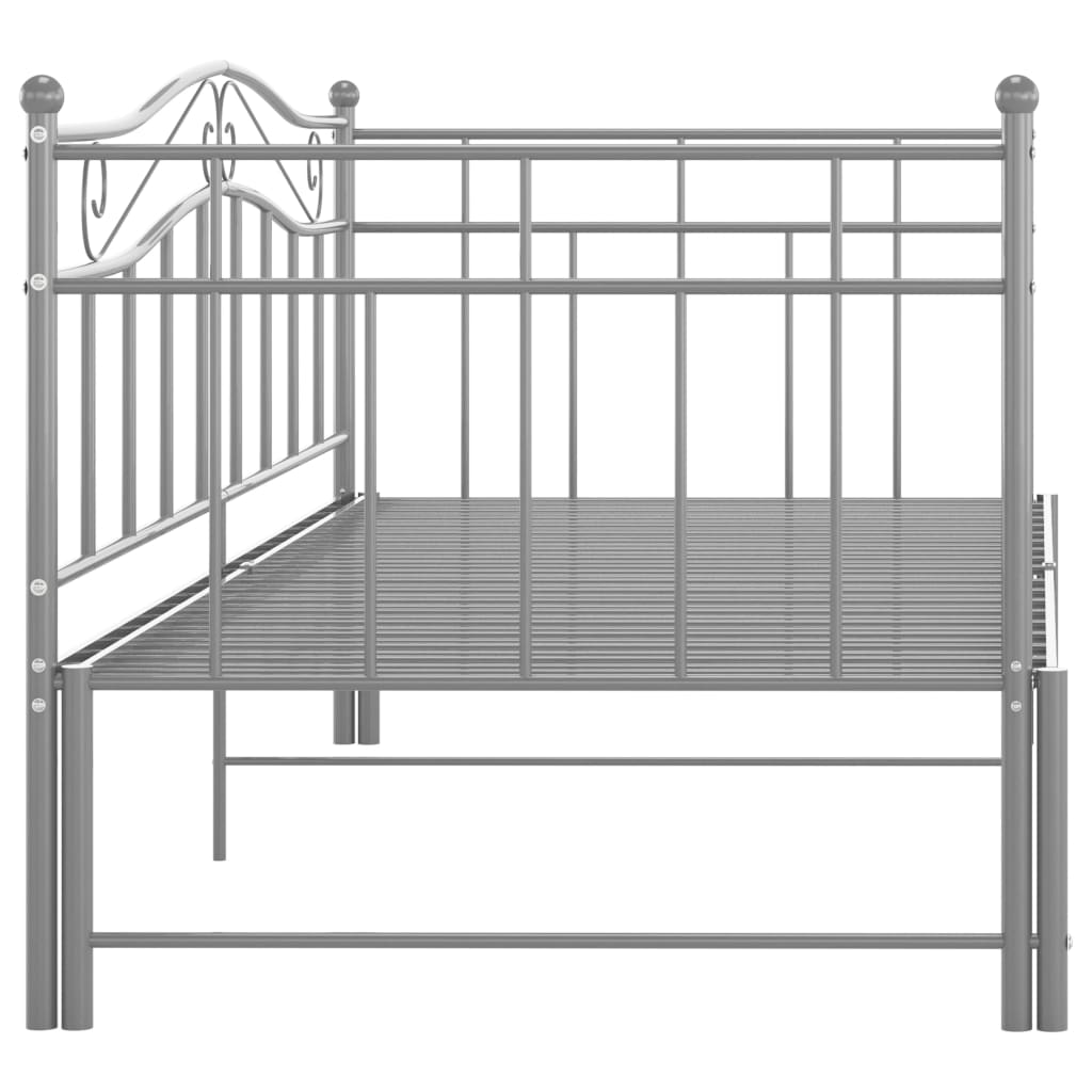 Cadru pat canapea extensibilă, gri, 90x200 cm, metal GartenMobel Dekor