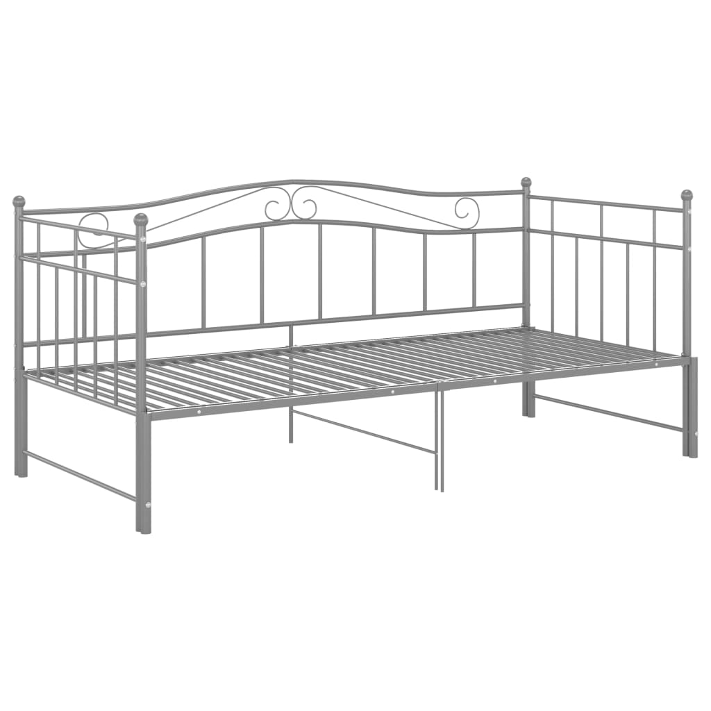 Cadru pat canapea extensibilă, gri, 90x200 cm, metal GartenMobel Dekor