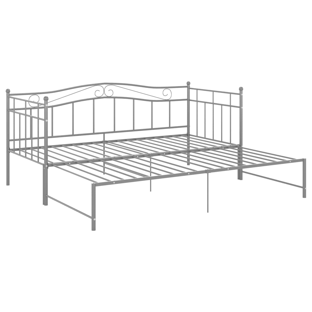 Cadru pat canapea extensibilă, gri, 90x200 cm, metal GartenMobel Dekor