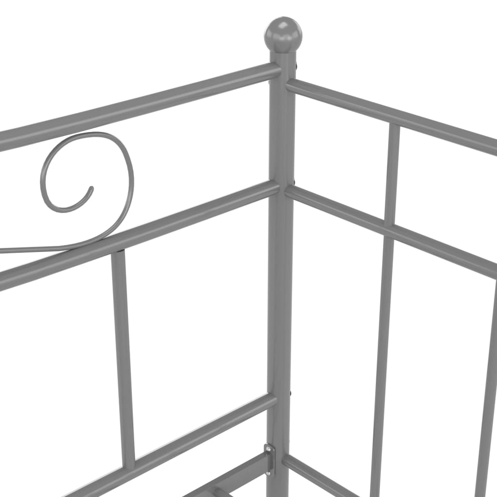 Cadru pat canapea extensibilă, gri, 90x200 cm, metal GartenMobel Dekor