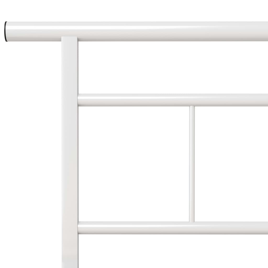 Cadru de pat, alb, 100 x 200 cm, metal GartenMobel Dekor