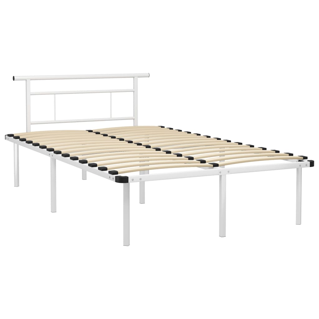 Cadru de pat, alb, 120 x 200 cm, metal GartenMobel Dekor