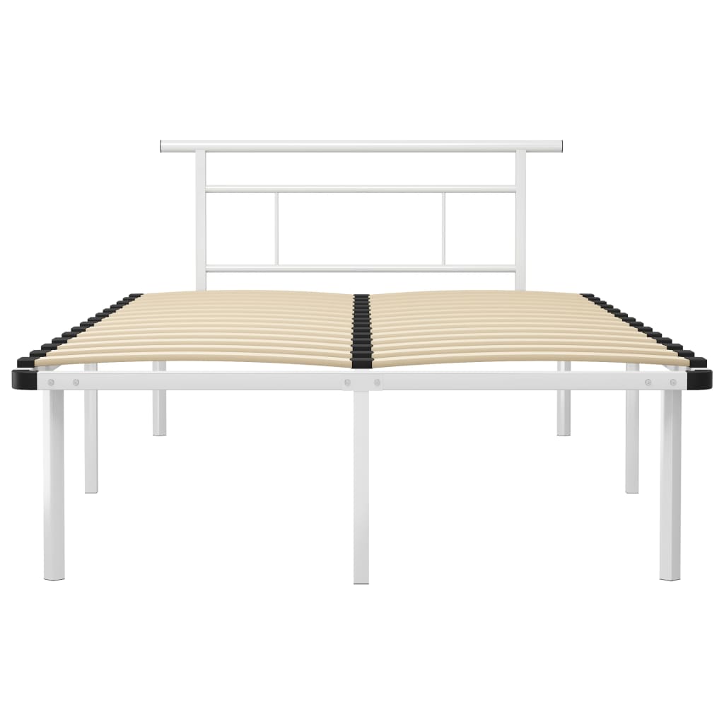 Cadru de pat, alb, 120 x 200 cm, metal GartenMobel Dekor